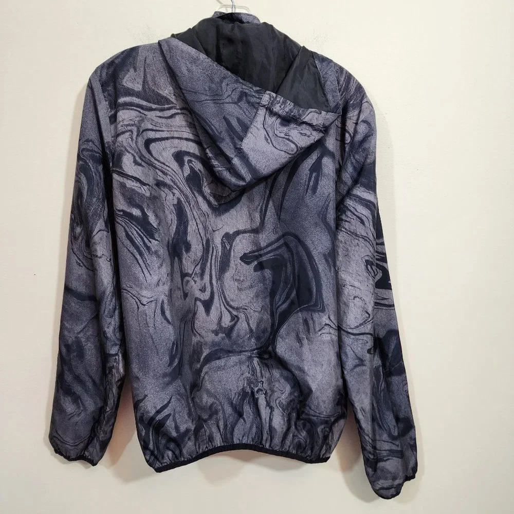 H & M marble tie dyed Epic Vibes windbreaker jacket w/ detatchable‎ hood boys 20
